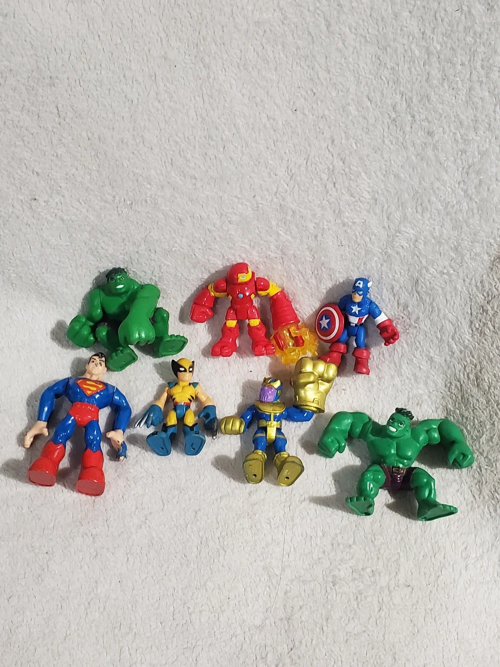 Superhero Kids Action Figures - Green, Red, Blue, Yellow
